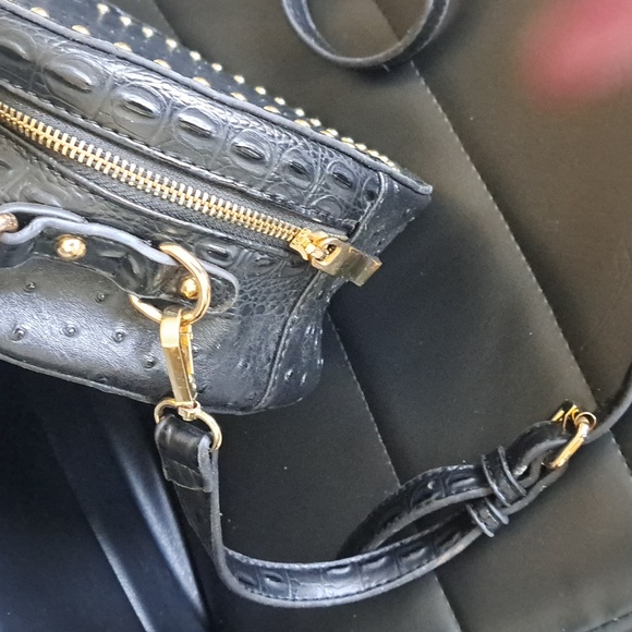 Croc Studded Round Handbag - Picture 5 of 7